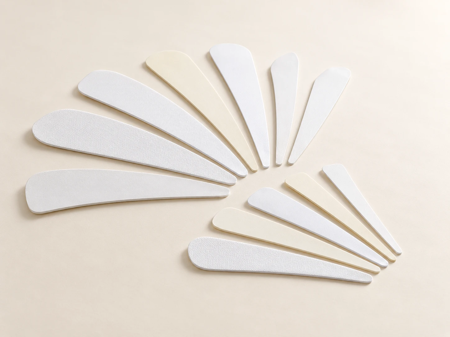 White and cream shirt collar inserts
